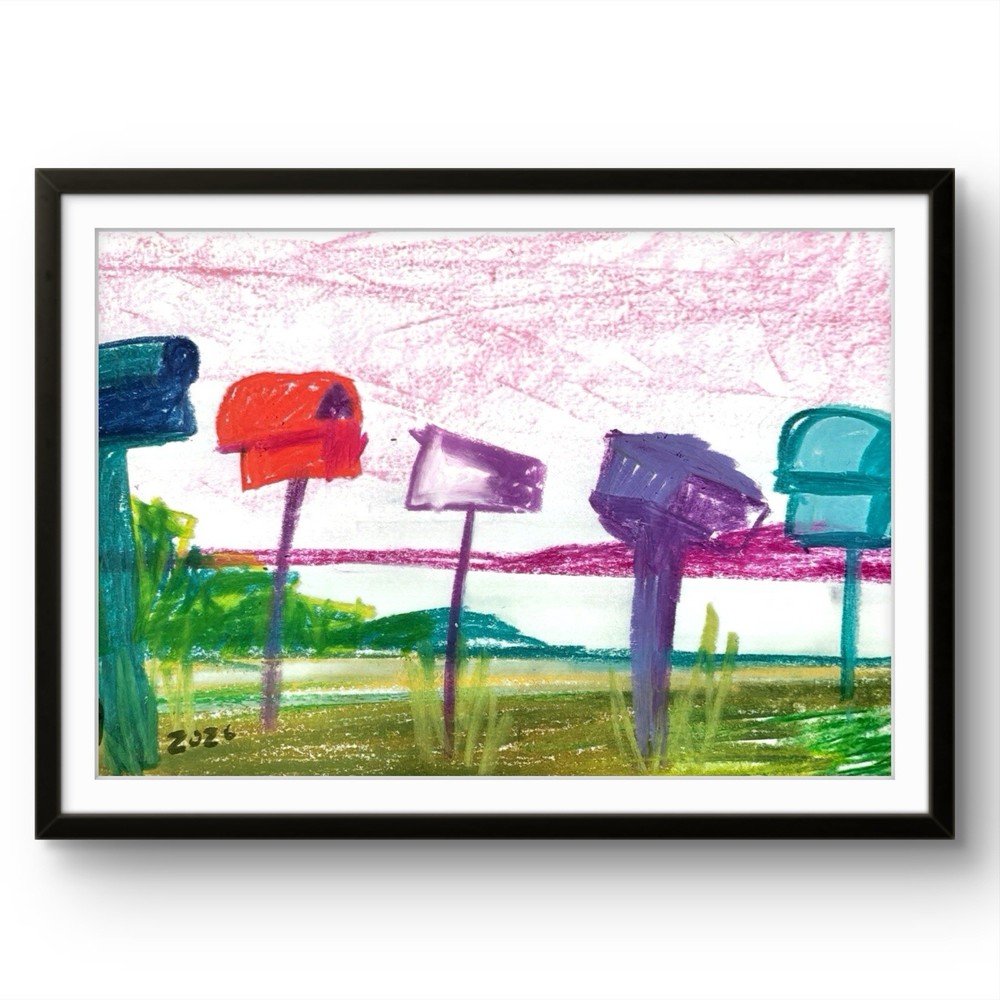 PORTIA Apollo Bay Letter Boxes Original 10x16cm Paper Bruny Island Tasmania