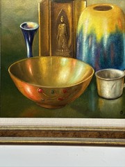 Vintage Still Life Painting Realism Arts And Crafts Sculpture Raymond Bayless