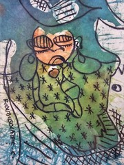1/1 Original Signed Abstract Vintage Painting 16×10 Framed Fine Art