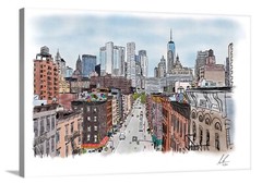 New York City Skyline Painting ‚Market & Madison‘ Large Print on Canvas NYC Art