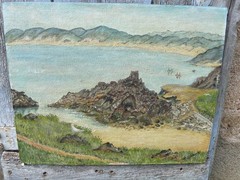 Vintage French Oil on Board ST IVES English Seascape signed M GIBBONS 1973