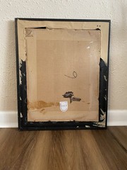 Peter Robert Keil Painting 24×20 Framed Glass Abstract Woman Portrait 70s
