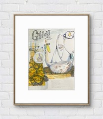 Faris Art: Golden Goose: 10×14: Paper Unique Neo-Expressionism