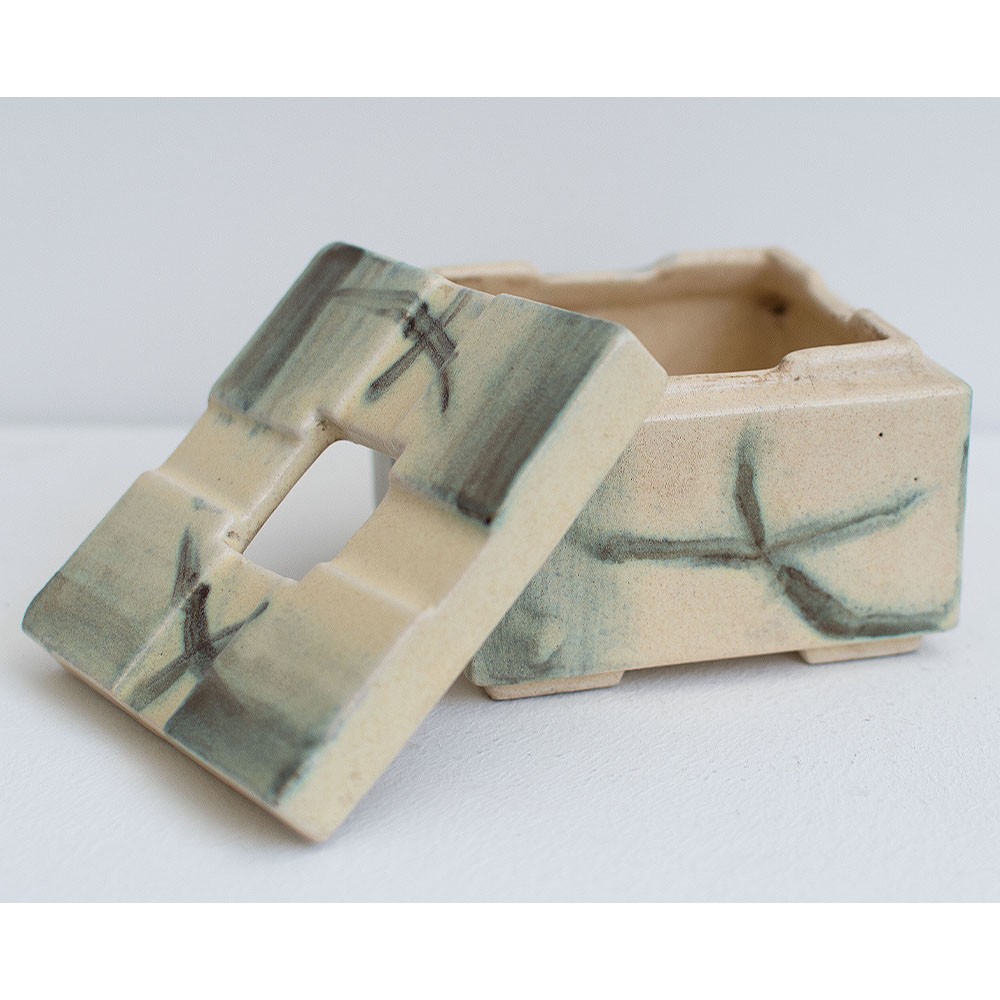 Hamelin pottery ceramic ashtray Hildegard Delius Bauhaus design painted