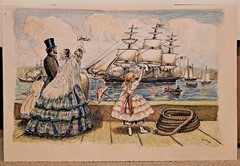 Norman Mills Price – Original Published Illustration Painting – Waving Good-bye