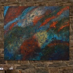 Jackson Pollock style Professional￼ Artist Canvas￼ painting￼ 72”X60”Abstract,6ft