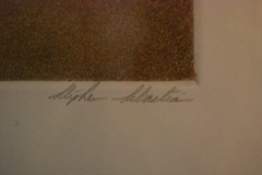 VTG STEPHEN SEBASTIAN SIGNED MATTED LT ED 22/175 AQUATINT ETCHING BLUERIDGE FARM