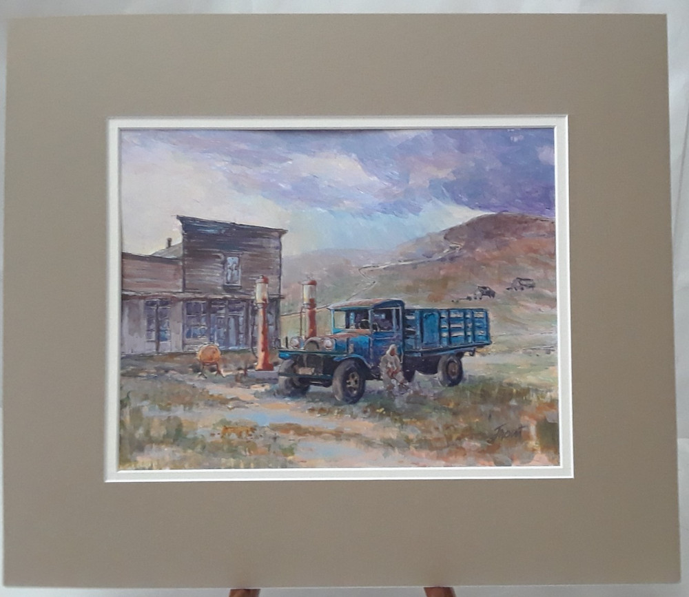 Watercolor on Paper Board Matted Original by Don Trout 16 x 13.5 in