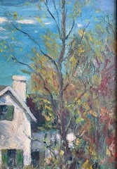Vintage 40s James William Ashcroft Landscape Oil Painting Wall Hanging Fine Art