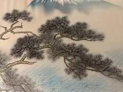 Fabulous Mt Fuji Watercolor On Silk (288)