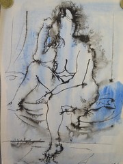26×37 cm OLD SIGNED SKETCH FEMALE PORTRAIT PIEDMONTESE ARTIST X19.1