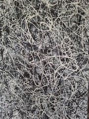 Original Abstract Action Painting Jackson Pollock style on canvas