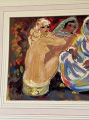 THEODORE NADEJEN PAINTING RUSSIAN AMERICAN MODERNIST Rare FAMOUS ILLUSTRATOR
