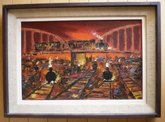 GIANCARLO ERIZZO LISTED 60s VINTAGE MODERN MODERNISM RAILROAD ITALY ITALIAN OIL