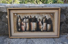 JESUS ORTIZ TAJONAR (1919-1990) Listed Mexican Artist Painting Modernist