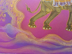 THAI ELEPHANT Acrylic Painting on SATIN 15.5 X 11.5 inch symbol of success