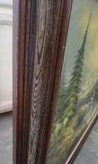 Vintage Signed Original Oil Canvas Painting Pastoral Framed PC Tomtow 24×36″