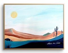 12″x16″ Natural Desert Landscape Abstract Design Home Art