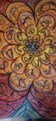 Solar Bloom – 11×14 Original Acrylic Abstract Flower on Acid-Free Paper