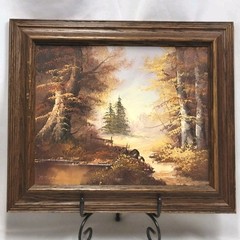 Roland Klebes Bohl, Germany c.20th Impressionist Oil Painting Fall River Scene