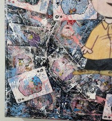 Peanuts Charlie Brown & Linus Collage acrylic painting 16×20 Unframed Canvas