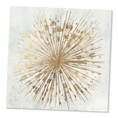 Starburst Wall Decor Abstract Wall Art Modern Gold 24″L x 24″W Starburst Art