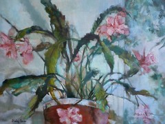 SHIRLEY JONES, TEXAS, LUMINOUS IMPRESSIONIST FLORAL FLOWERS OIL MOD MODERNISM