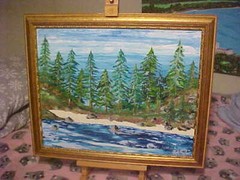 The Woods Abstract Oil Painting 16 X 20 Inches BARTL