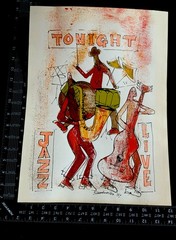 “Alien Jazz Band”- Original Unframed Acrylic Art 12”x 17” Signed Shankweiler ‘87