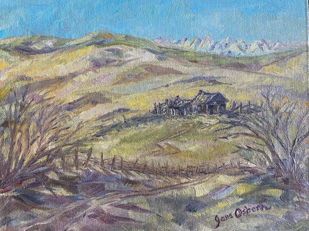 Old Wyoming Homestead Oil Painting One Of A Kind