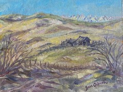 Old Wyoming Homestead Oil Painting One Of A Kind