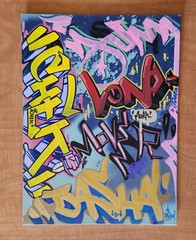 Grafitti Art – Basha Plus Four More Artists – Original Art – Signed – BEAUTIFUL!