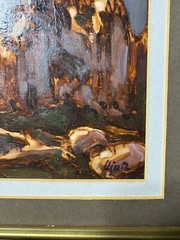 Stunning Usur? „Mountain Scene“ Oil Painting – Signed And Framed