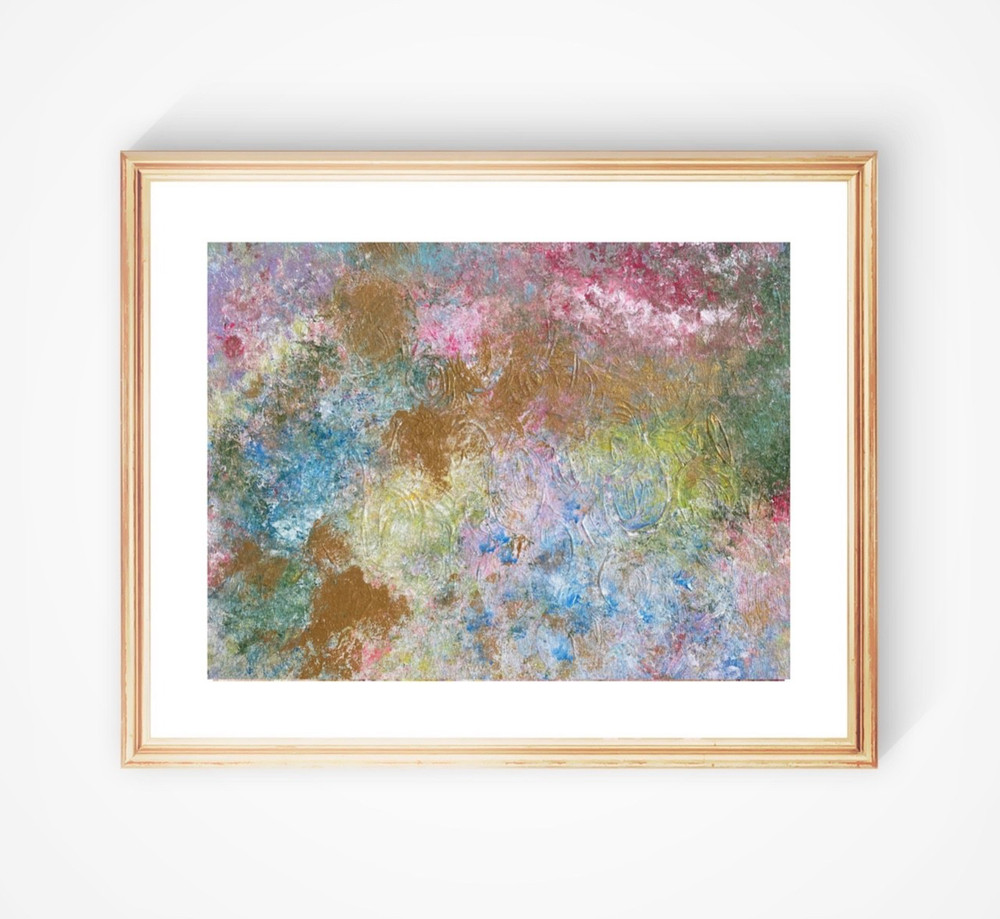 Original Painting Acrylic Art Abstract Wall Decor 11×14 Matted Jimarieart