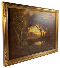 GORDON COUTTS ANTIQUE CALIFORNIA TONALIST VINTAGE LANDSCAPE EARLY OIL PAINTING