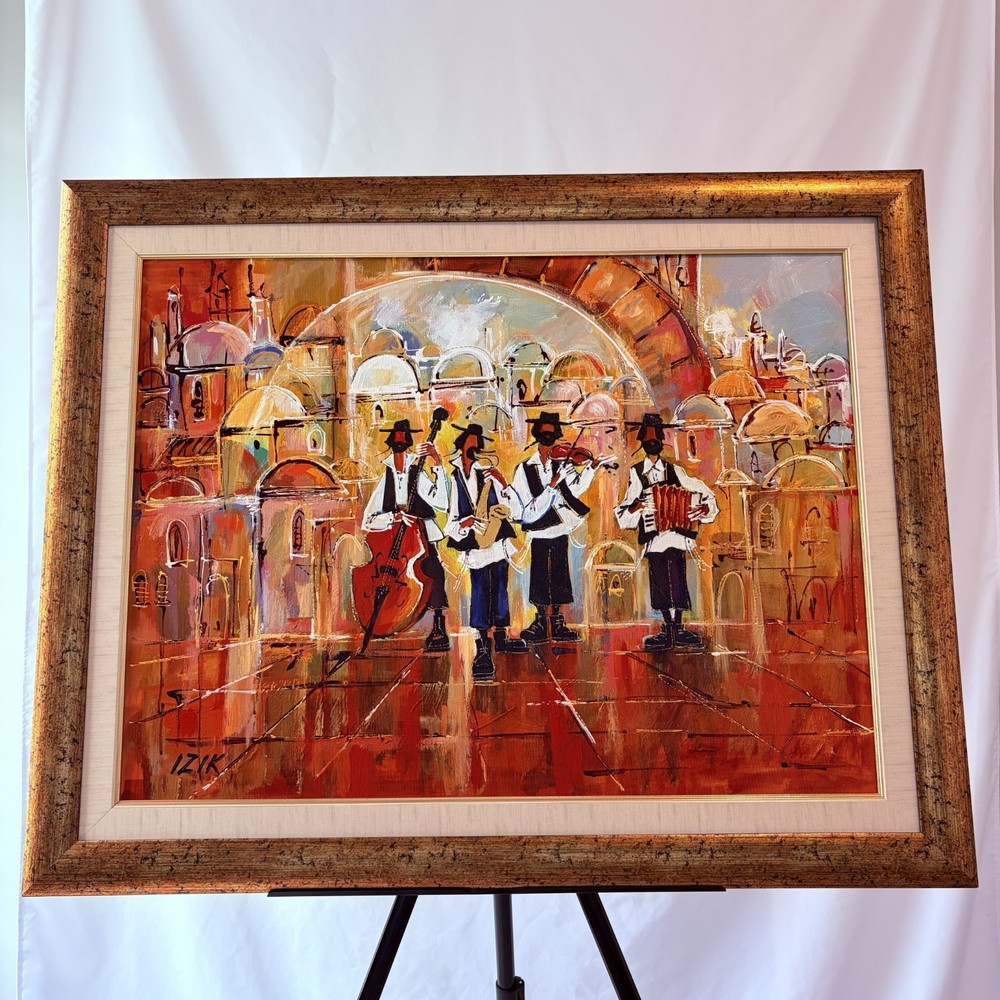 ITZCHAK FLEISHEKER – ORIGINAL OIL PAINTING ON CANVAS, CUSTOM WOOD FRAMING
