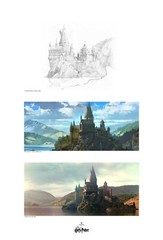 Harry Potter Hogwarts Black Lake Stuart Craig SIGNED Warners Giclee Lt Ed 500 OH