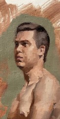 Oil Painting Of A Nude Male Figure