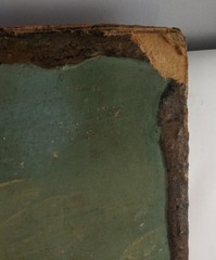 Antique LANDSCAPE PAINTING Mikel Preston George SIGNED Waterfall Idaho 1890