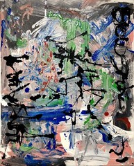 Tffn 996 Original Painting Abstract Lyrical 20 X 16 LW Jeffrey