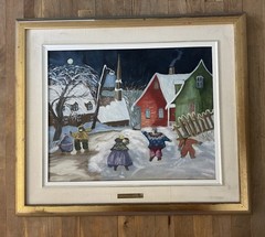 Vintage Oil Paint by Micheline Sarrazin Impressionist 28 X 23 Inches