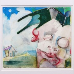 Robert Boardman Mixed Media Painting 11×13 Framed 2008