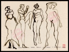 #15 Modern Art Figure Series ORIGINAL OIL PAINTING Bohemian Urban Dancers SIGNED