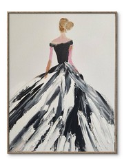 Abstract Lady Impressionistic Original Wall Art 14X11 Canvas Acrylic