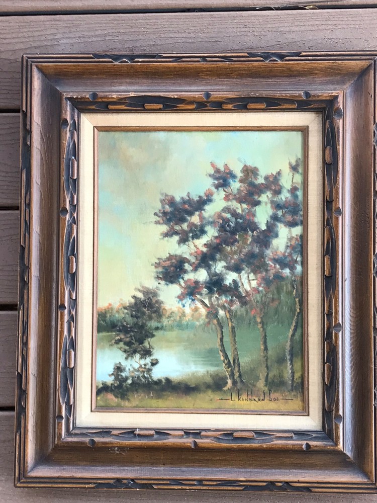 L. Kennard Coe Oil Louisiana Riverscape Signed, Excellent Condition