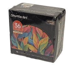 Shuttle Art Acrylic Paint Set 36 Colors 2oz Tubes • Vibrant Artist Craft