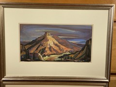 RARE Louie Ewing „Navaho Butte“ Original Gouache Painting & Serigraph Fine Art