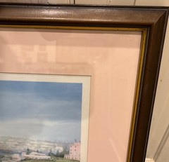 Hand Signed Print By Artist Carole Holding Hamilton Harbor Mezzingtop, Bermuda