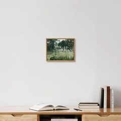 Framed Wall Art Vintage Decor, Vintage Meadow with Flowers Oil Painting, Clas…