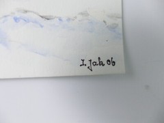 Ingeborg Jakob Wilhelmshaven Watercolour Hand Signed Dated 13×18.5cm To-5017